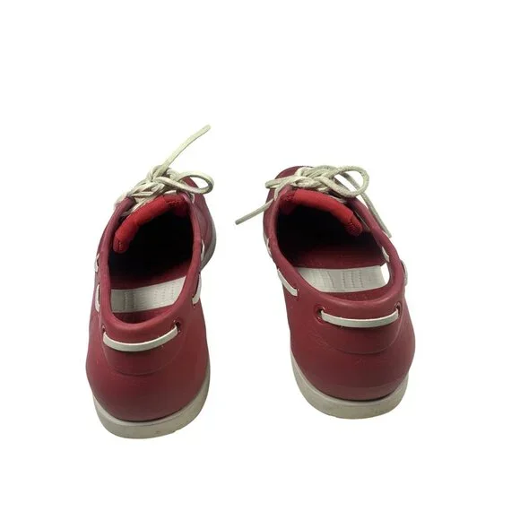 Crocs Top Sider Slip on Boat Shoes Men's 8 Non Marking, Red - Picture 4 of 9